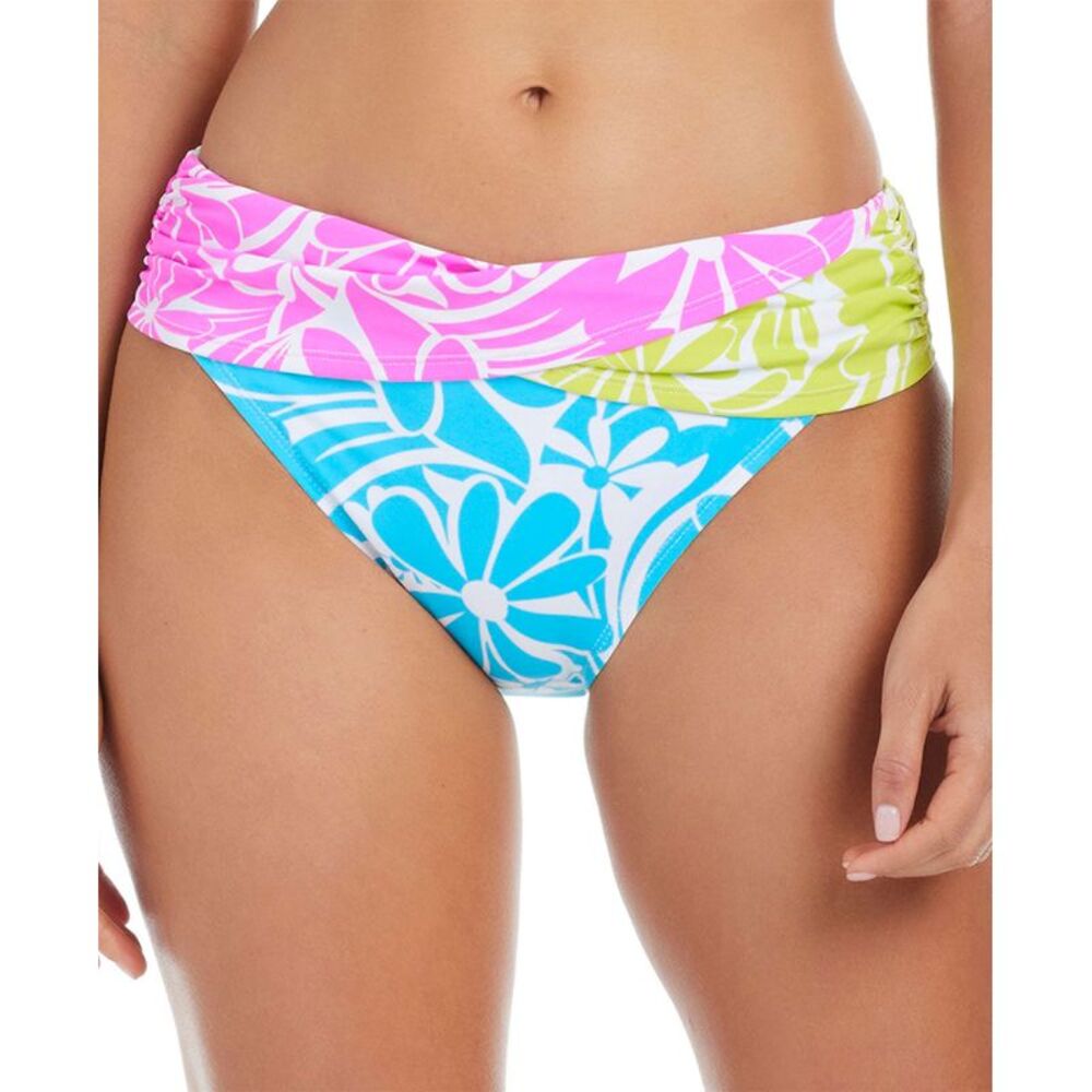 Bleu by Rod Beattie Womens Sock It To Me Sarong Hipster Bikini Bottom 14 Multi